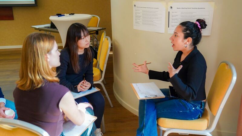 Participants in a small-group discussion